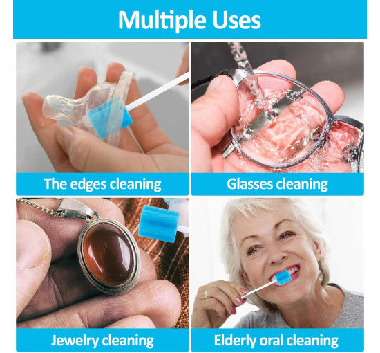 Одноразові губки MAQIHAN для чищення ротової порожнини, 100шт., сині (2129)