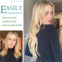 Парики для женщин Ms Taj с зажимами регулируемого размера, блондинка (3142)