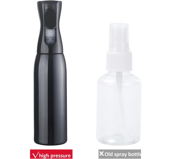 Пляшка ZHIYE для розпилення води, для волосся, чорна (4091)