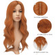Помаранчеві перуки для жінок FESHFEN 22 дюйми, синтетична перука для щоденного косплею (0098)