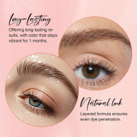 Профессиональный набор для покраски ресниц и бровей GOLLEE коричневого цвета (4164)