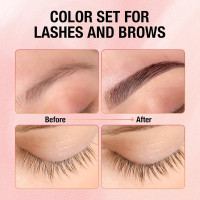 Профессиональный набор для покраски ресниц и бровей GOLLEE коричневого цвета (4164)