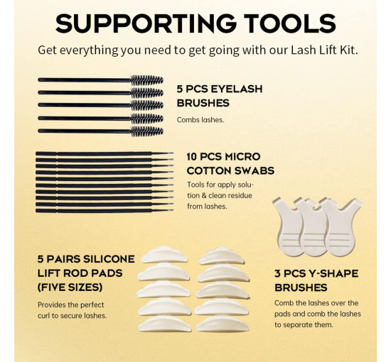 Професійний набір GOLLEE Z20-US для напівперманентного ламінування брів (4163)