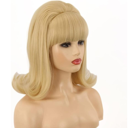 Ретро перука для жінок FVCENT ретро стиль «вулик» вінтажний вигляд зачіска «вулик боб» у стилі 60-х років, блонд (2025)