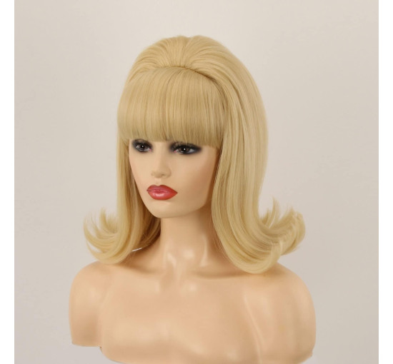 Ретро перука для жінок FVCENT ретро стиль «вулик» вінтажний вигляд зачіска «вулик боб» у стилі 60-х років, блонд (2025)