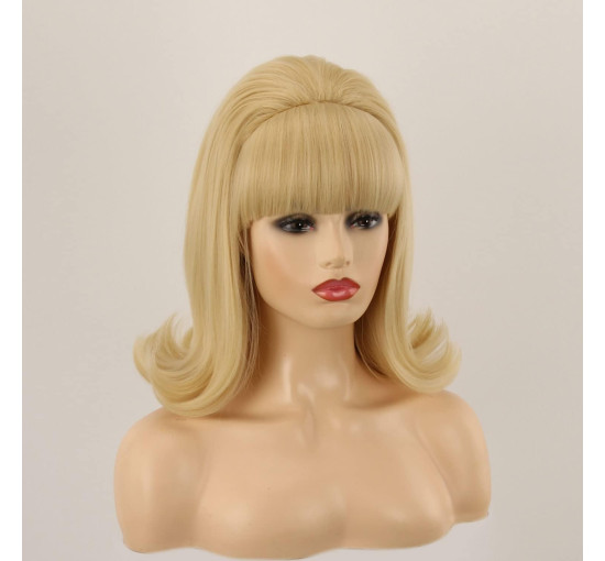Ретро перука для жінок FVCENT ретро стиль «вулик» вінтажний вигляд зачіска «вулик боб» у стилі 60-х років, блонд (2025)
