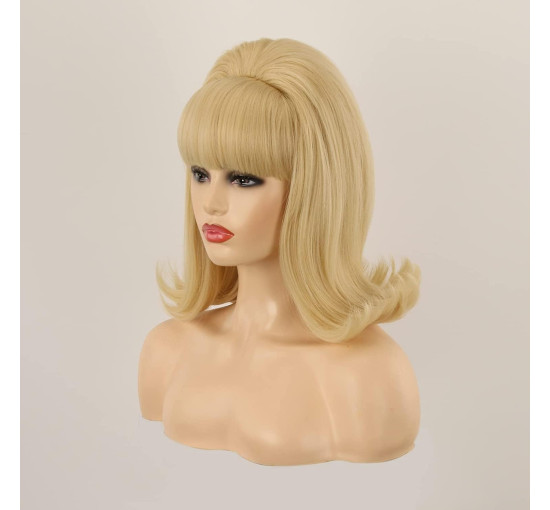 Ретро перука для жінок FVCENT ретро стиль «вулик» вінтажний вигляд зачіска «вулик боб» у стилі 60-х років, блонд (2025)