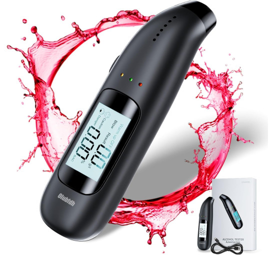 Сертифікований портативний алкотестер Olubfdh C06 із синім цифровим РК-дисплеєм (3143)