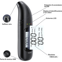 Сертифицированный портативный алкотестер Olubfdh C06 с синим цифровым ЖК-дисплеем (3143)