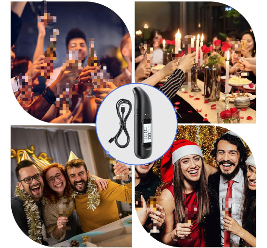 Сертифікований портативний алкотестер Olubfdh C06 із синім цифровим РК-дисплеєм (3143)