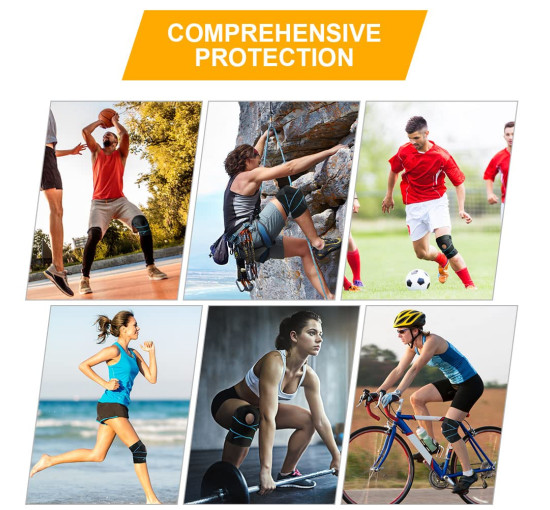 Спортивний наколінник ACWOO U5-QX-L230426-FBA з бічними стабілізаторами та гумовими накладками, сині (2131)