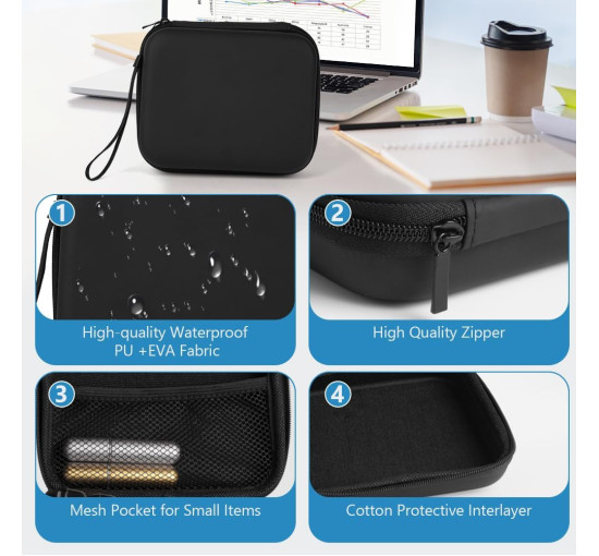 Органайзер для зручного зберігання таблеток ACWOO, чорна (2126)