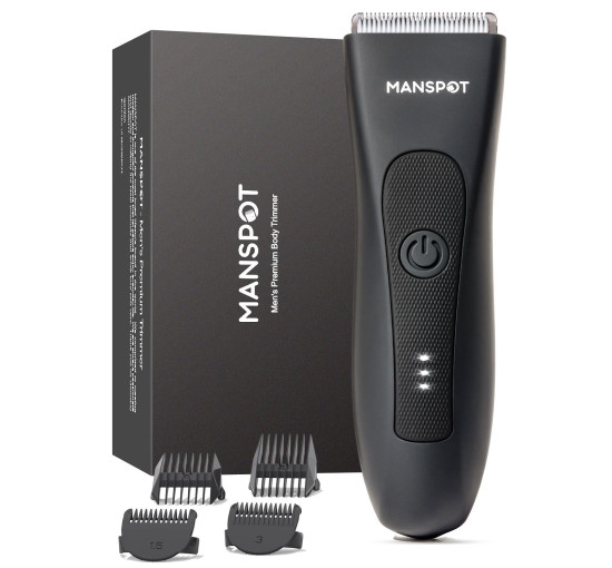 Тример для паху та волосся на тілі MANSPOT HC-W003A для чоловіків, чорний (3133)