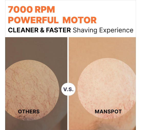 Тример для паху та волосся на тілі MANSPOT HC-W003A для чоловіків, чорний (3133)