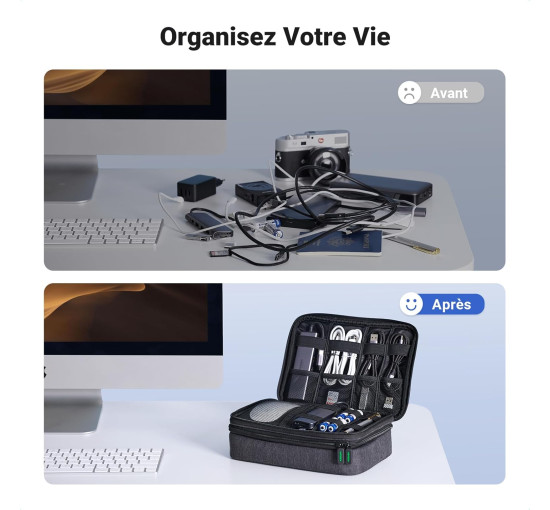 Багатофункціональна сумка UGREEN розмір L, чохол для зберігання планшета, зарядного пристрою, адаптера, зовнішнього жорсткого диска, чорна (0012)