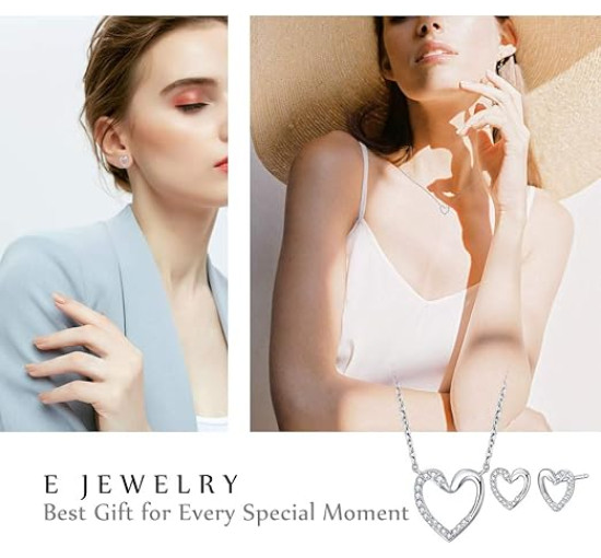 E Jewellery Набори ювелірних виробів зі срібла 925 проби S001971087, срібний (5173)