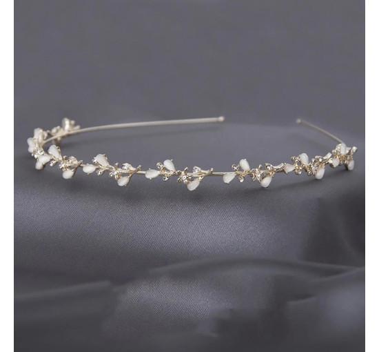 Елегантна корона GYTHTPZR 0202 на голову, нареченої тіари, опал пов'язки на голову нареченої (2055)