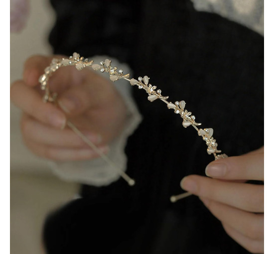 Елегантна корона GYTHTPZR 0202 на голову, нареченої тіари, опал пов'язки на голову нареченої (2055)