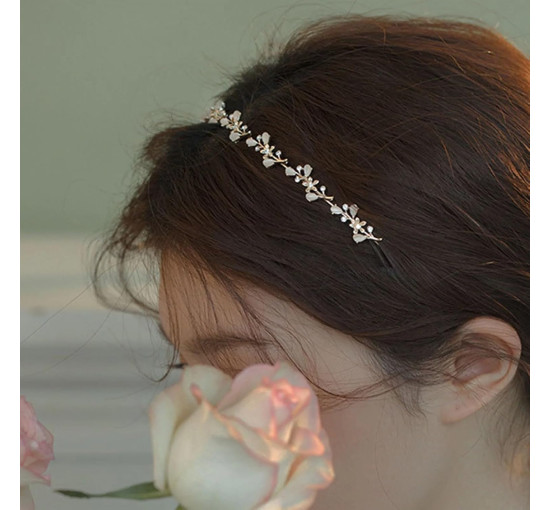 Елегантна корона GYTHTPZR 0202 на голову, нареченої тіари, опал пов'язки на голову нареченої (2055)