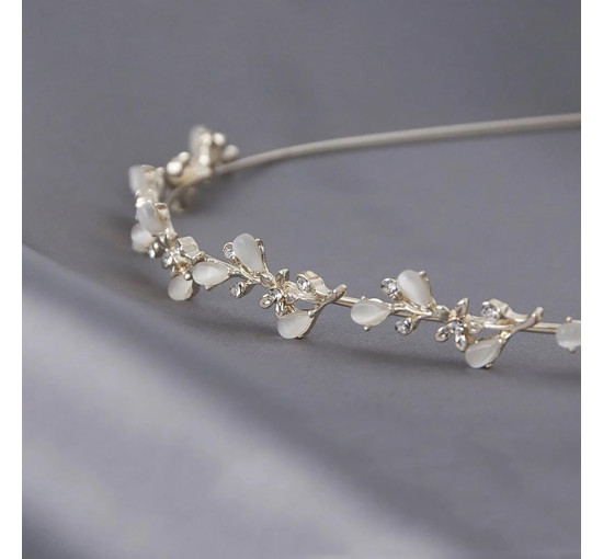 Елегантна корона GYTHTPZR 0202 на голову, нареченої тіари, опал пов'язки на голову нареченої (2055)