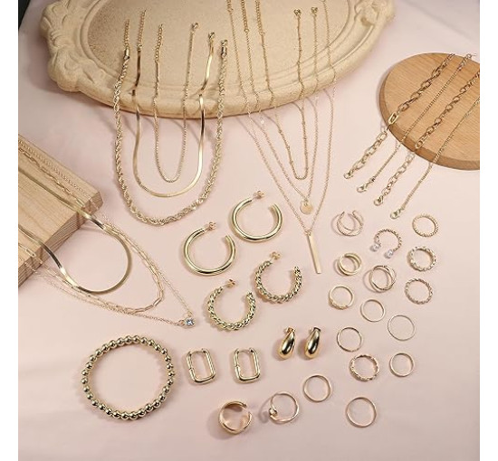 FASACCO Набір золотих прикрас, золотого намиста та браслета (5179)