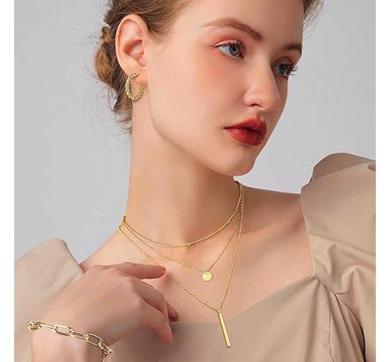 FASACCO Набір золотих прикрас, золотого намиста та браслета (5179)