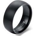 Flongo Чоловіча обручка  Fongo FLG38P00149 з титановим покриттям, чорний (5031)