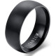 Flongo Чоловіча обручка  Fongo FLG38P00149 з титановим покриттям, чорний (5031)