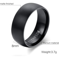 Flongo Мужское обручальное кольцо Fongo FLG38P00149 с титановым покрытием, черный (5031)