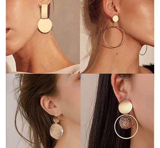 Generic 12/15 пар сережок-підвісок для жінок і дівчаток, золотий (5171)