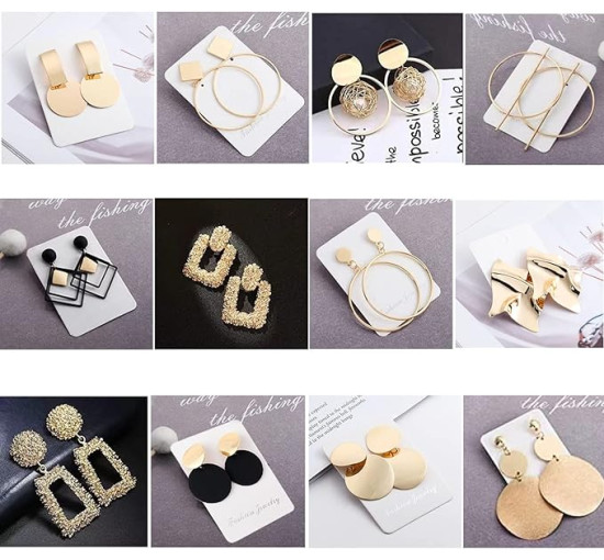 Generic 12/15 пар сережок-підвісок для жінок і дівчаток, золотий (5171)