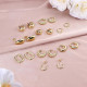 JeweBella Набір золотих сережок-кілець JWBE-YZ-ER99-GoldHoop для жінок і дівчаток, 9 пар (5181)