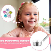 JeweBella Сережки-гвоздики JWBE-LYF-EH67 з хірургічної сталі, 24 пари для жінок і дівчаток - гіпоалергенні (5184)