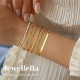 JeweBella золотий жіночий набір браслетів JWBE-YZ-BC26-Gold-A з нержавіючої сталі з позолотою 14 карат (5176)