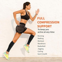 Компресійні бандажі CAMBIVO 2 пари для чоловіків та жінок, чорний (3005)