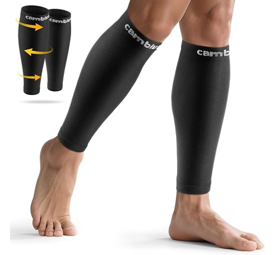 Компресійні бандажі CAMBIVO CS12, 2 пари для чоловіків та жінок, чорні (3012)