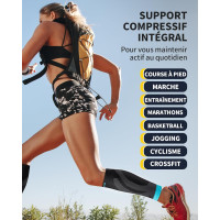 Компресійні бандажі CAMBIVO L/XL  для чоловіків та жінок, сірі з голубим (3014)