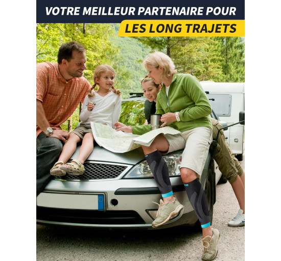 Компресійні бандажі CAMBIVO L/XL  для чоловіків та жінок, сірі з голубим (3014)