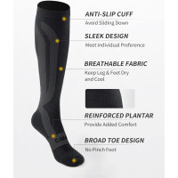 Компресійні шкарпетки CAMBIVO CS11 L/XL для жінок та чоловіків, чорнильні (3009)