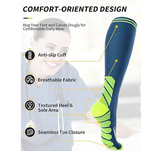 Компресійні шкарпетки CAMBIVO CS60 для жінок та чоловіків (2198)