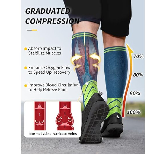 Компресійні шкарпетки CAMBIVO CS60 для жінок та чоловіків (2198)