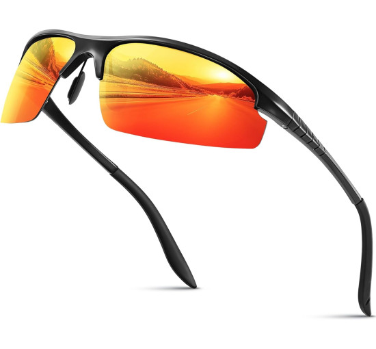 Спортивные поляризованные очки Kunchu  Al-Mg с металлической оправой (5157)