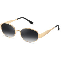 Kunchu Сонячні окуляри, поляризовані, вінтаж UV400 класичний, градієнтний чорний (5155)