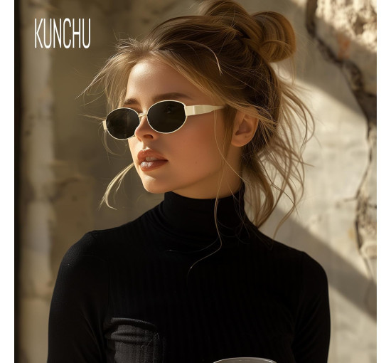 Kunchu Сонячні окуляри, поляризовані, вінтаж UV400 класичний, темно-зелений (5153)