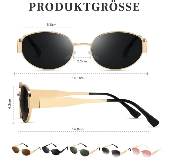 Kunchu Сонячні окуляри, поляризовані, вінтаж UV400 класичний, темно-зелений (5153)