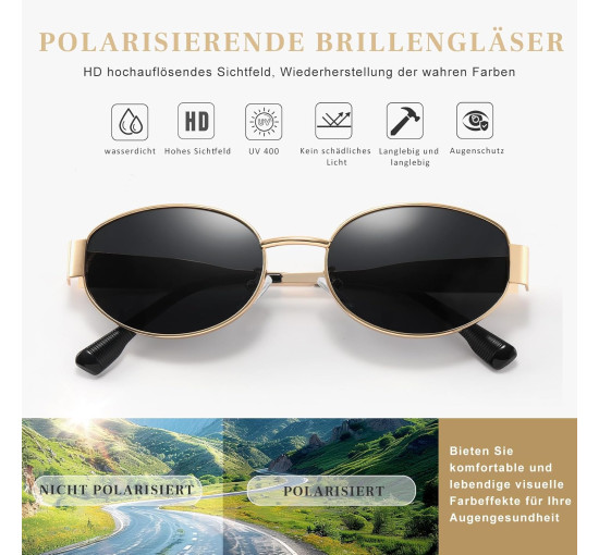 Kunchu Сонячні окуляри, поляризовані, вінтаж UV400 класичний, темно-зелений (5153)