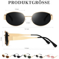 Kunchu Сонячні окуляри, поляризовані, вінтаж UV400 класичний, Z3-синій (5164)