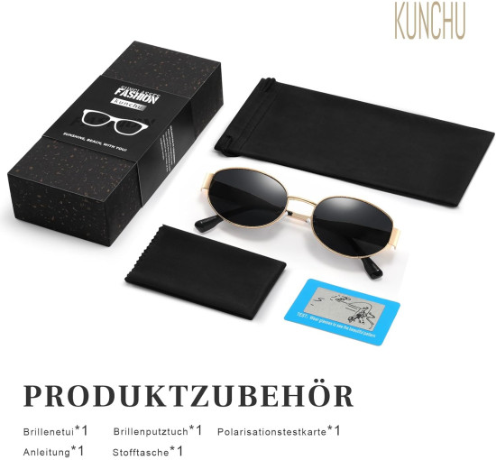 Kunchu Сонячні окуляри, поляризовані, вінтаж UV400 класичний, Z3-синій (5164)