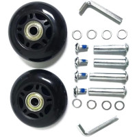 LOTOWELZON пара черных сменных колес для багажа, диаметр 90 x ширина 24 мм/3,54 мм (5070)