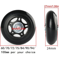 LOTOWELZON пара чорних змінних коліс для валіз ATXDE230, 75x24 мм/2,95x0,94 дюйма (5072)